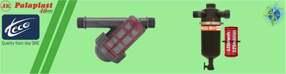 Mesh Irrigation Filters – Reliable Water Filtration for Irrigation Systems Mesh irrigation filter installed in an irrigation system to protect against sand and solid particles.